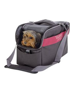 Geanta de transport animale negru/rosu 