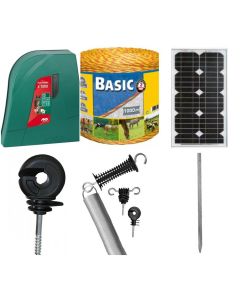 Set complet gard electric 1000 m cu panou solar 20w