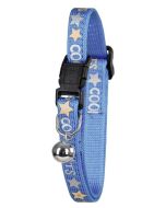 Zgarda cu clopotel albastra pentru pisici